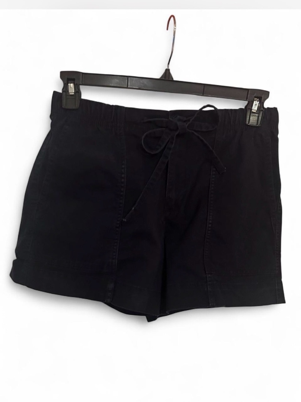 Banana Republic Women's Black Chino Shorts S High-Rise Drawstring Pockets